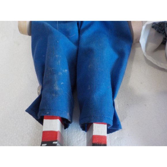 Vintage Set of 3 Raggedy Ann Andy Wooden Dolls Folk Art Posable Shelf Sitters - Picture 7 of 8